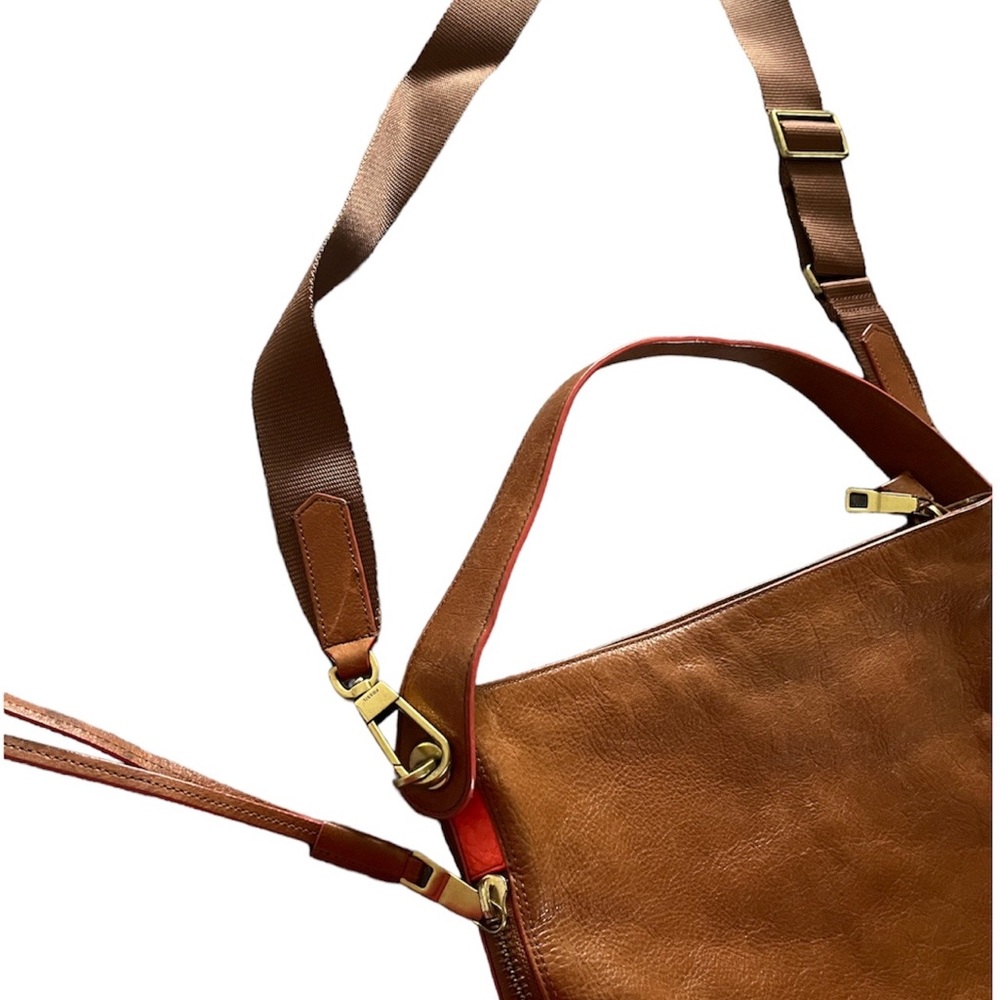 Fossil Brown Leather Satchel Bag